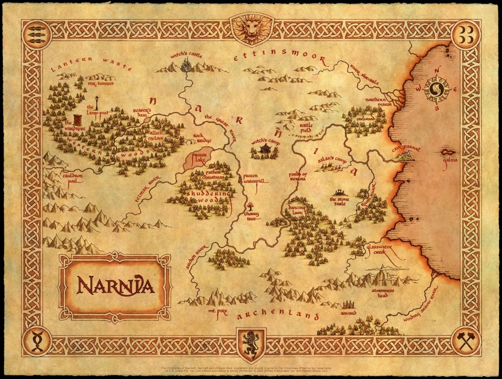 Maps Of Fantasy Lands In 2019 Vintage Printables Map Of Narnia 