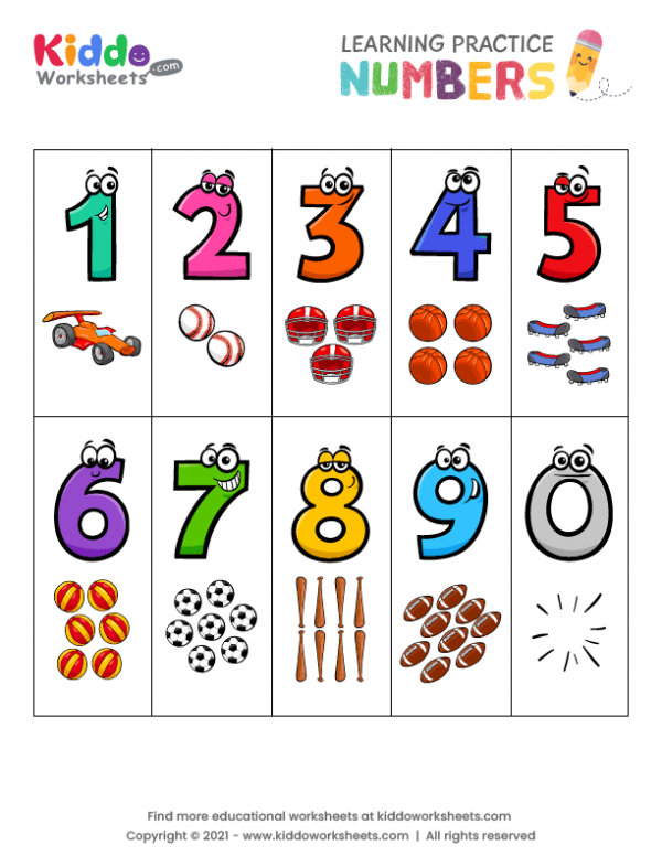 Match The Number Printable Worksheet 0 MyTeachingStation 