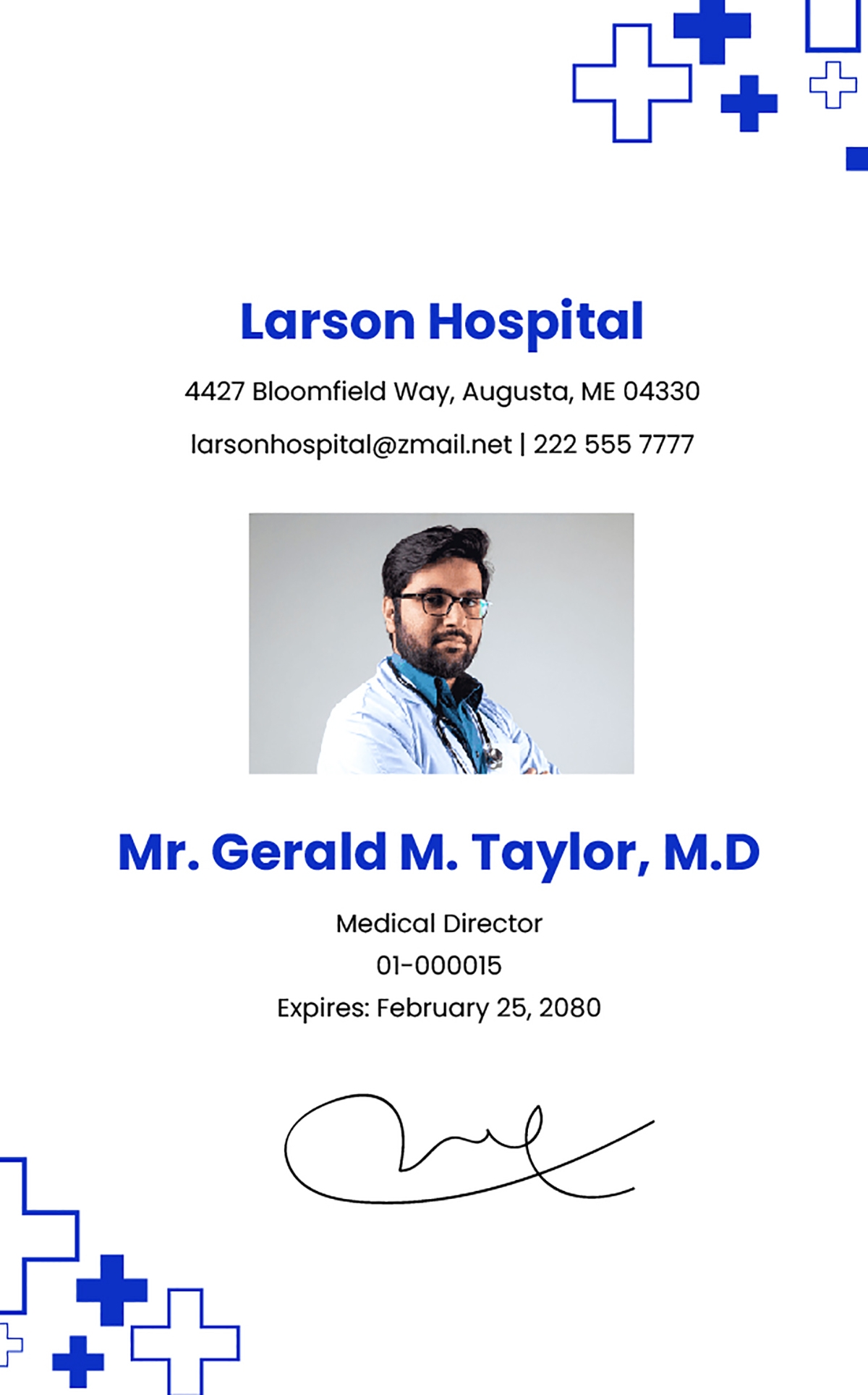 Medical Doctor ID Card Template In Illustrator Word PSD Download 