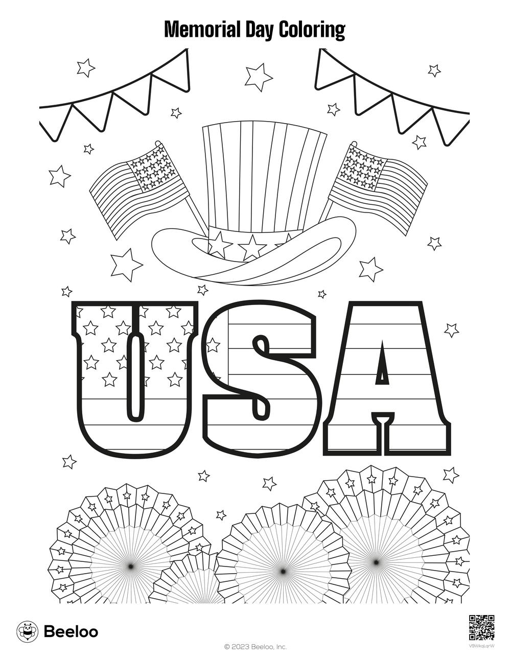Memorial Day Coloring Beeloo Printable Crafts For Kids V9WkqLqrW 