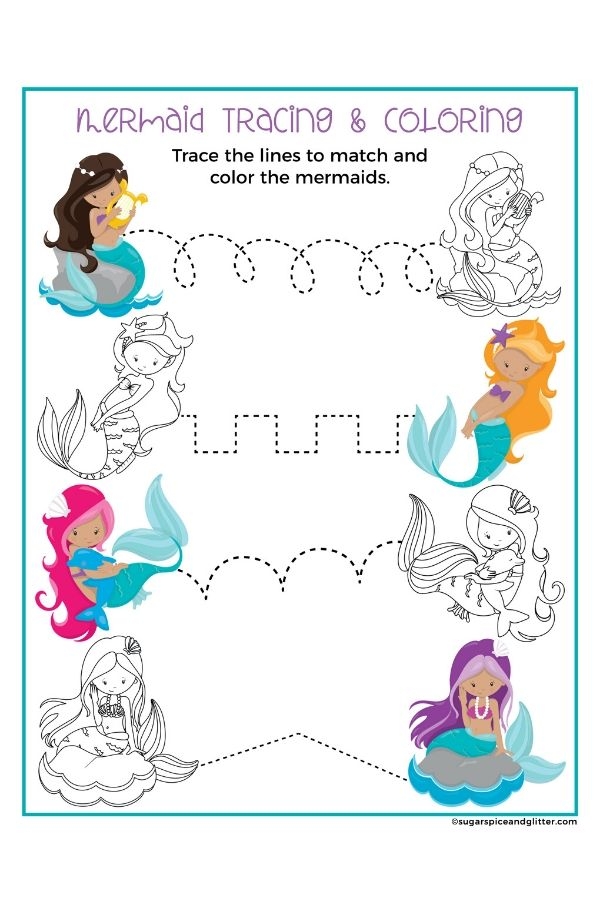 Mermaid Printable Pack Sugar Spice And Glitter