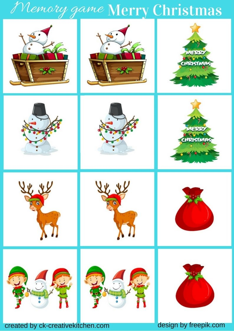 MERRY CHRISTMAS MEMORY GAME FREE PRINTABLE Christmas Arts And Crafts 