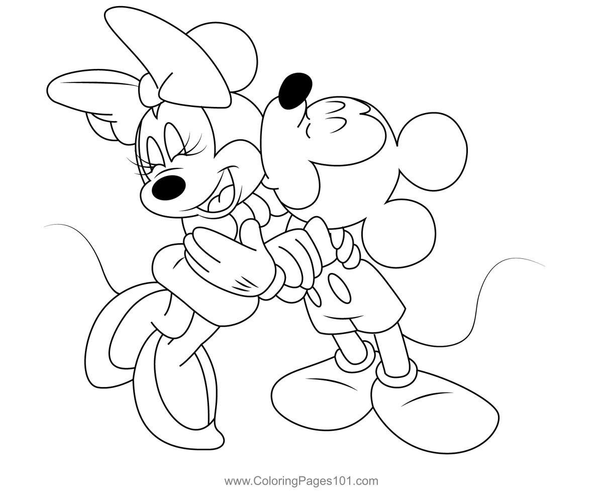 Mickey And Minnie Mouse Coloring Pages Printables