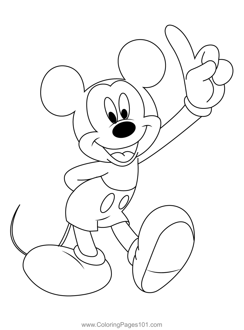 Mickey Mouse Coloring Page Printable Printable World Holiday My XXX 