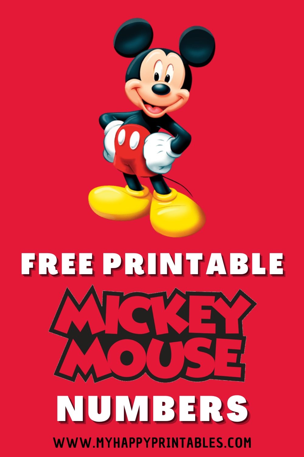 Mickey Mouse Printable Numbers Printable Online