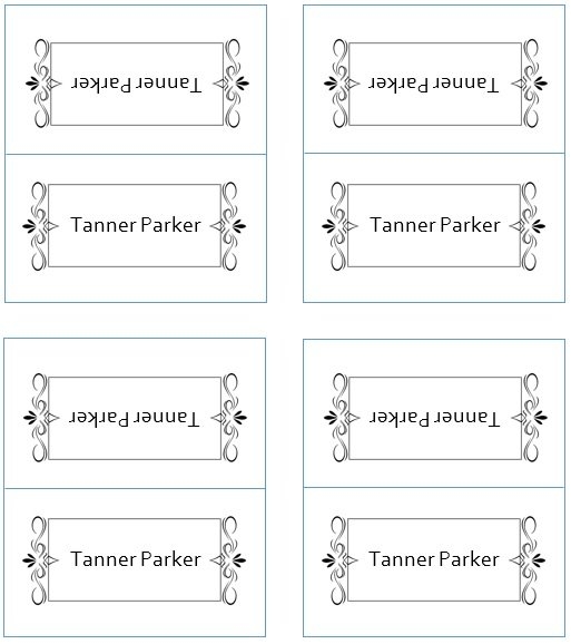Microsoft Word Place Card Template