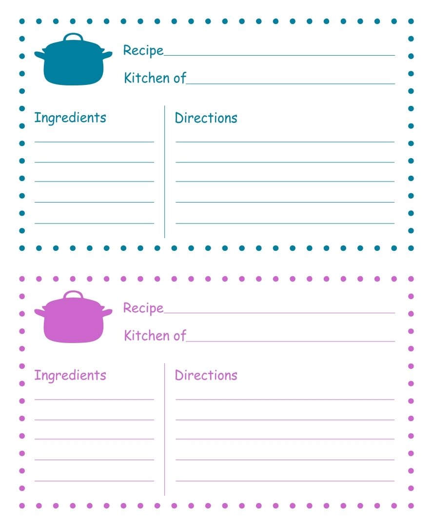 Microsoft Word Recipe Card Template Cardtemplate my id