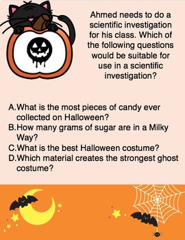 Middle School Halloween Activity Scientific Investigations Scavenger Hunt