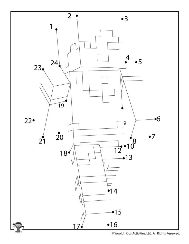 Minecraft Alex Screen Free Printable Activity Woo Jr Kids 