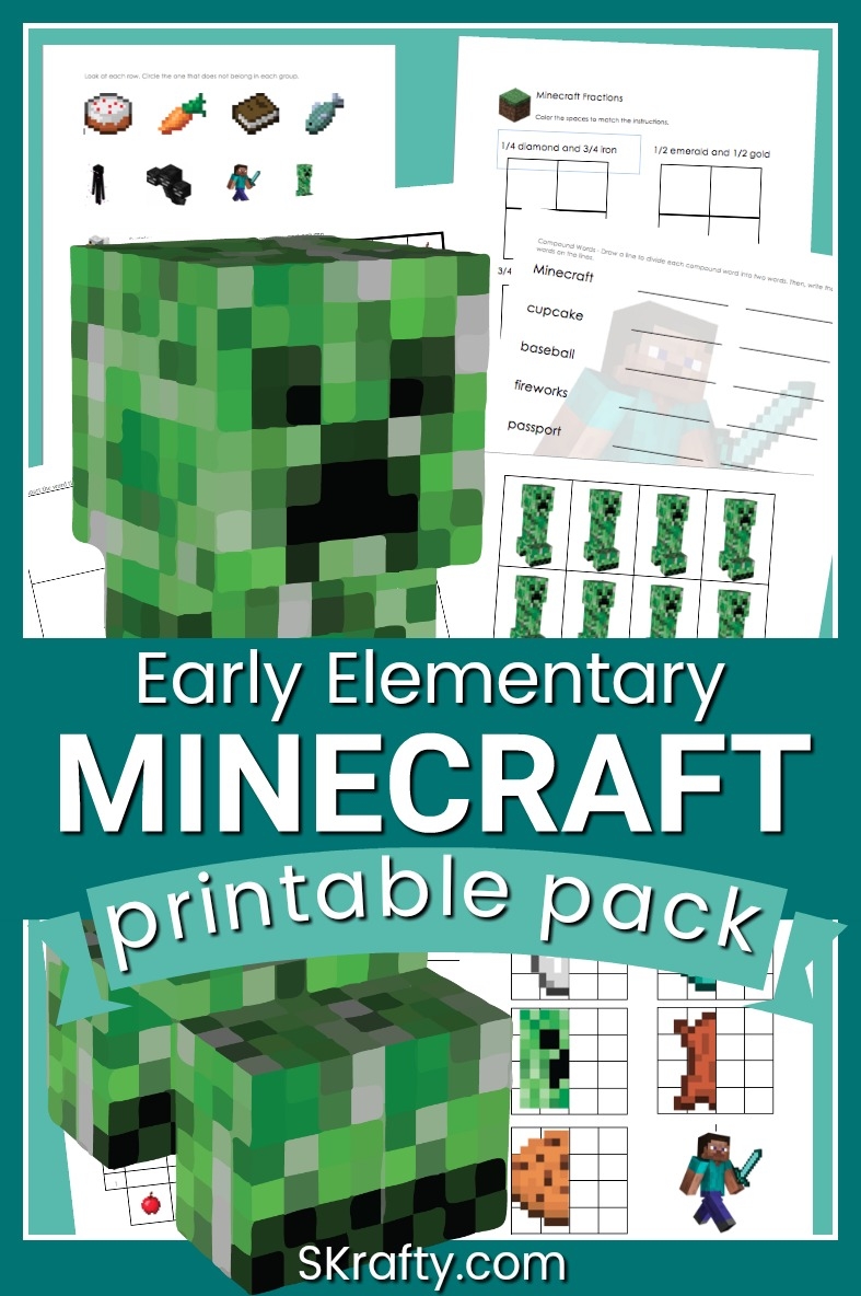 Minecraft Printable Activity Pack SKrafty