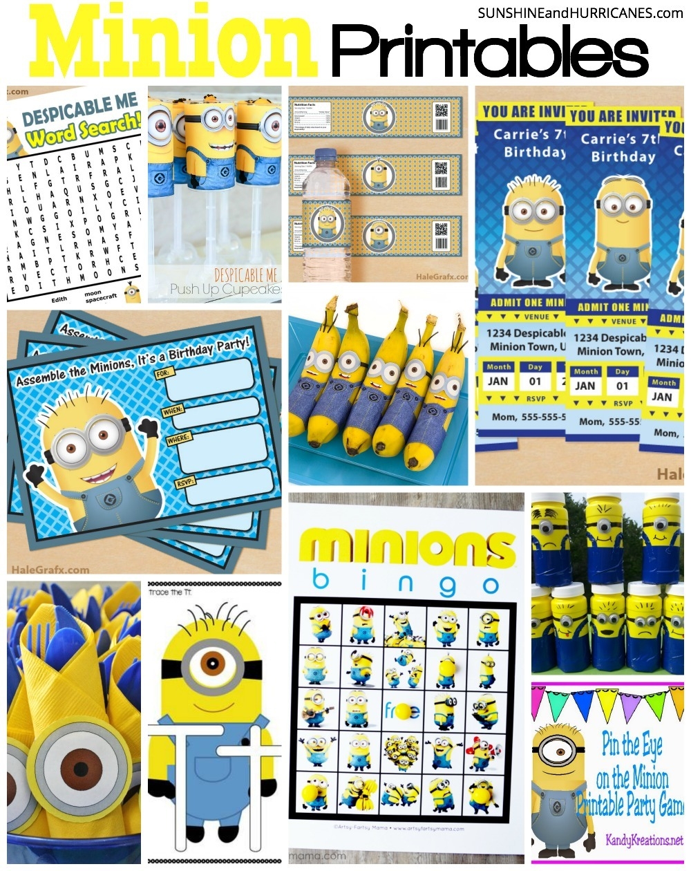 Minions Activity Sheets