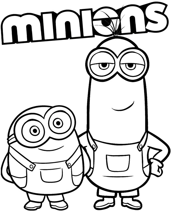 Minions Coloring Page For Free