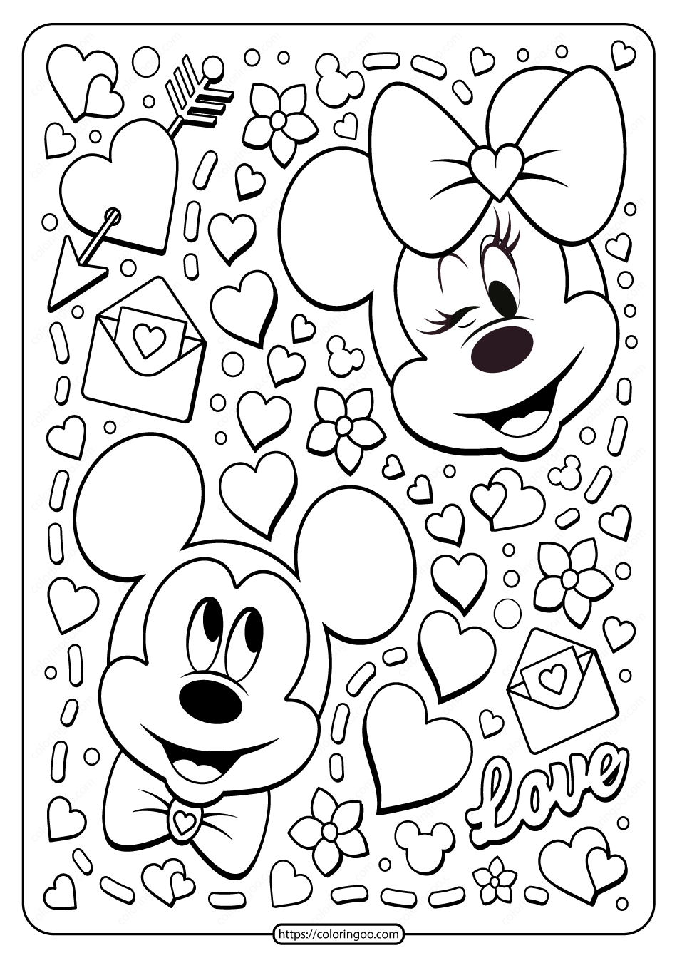 Minnie Mouse And Mickey Mouse Printable Coloring Pages Free Printable 