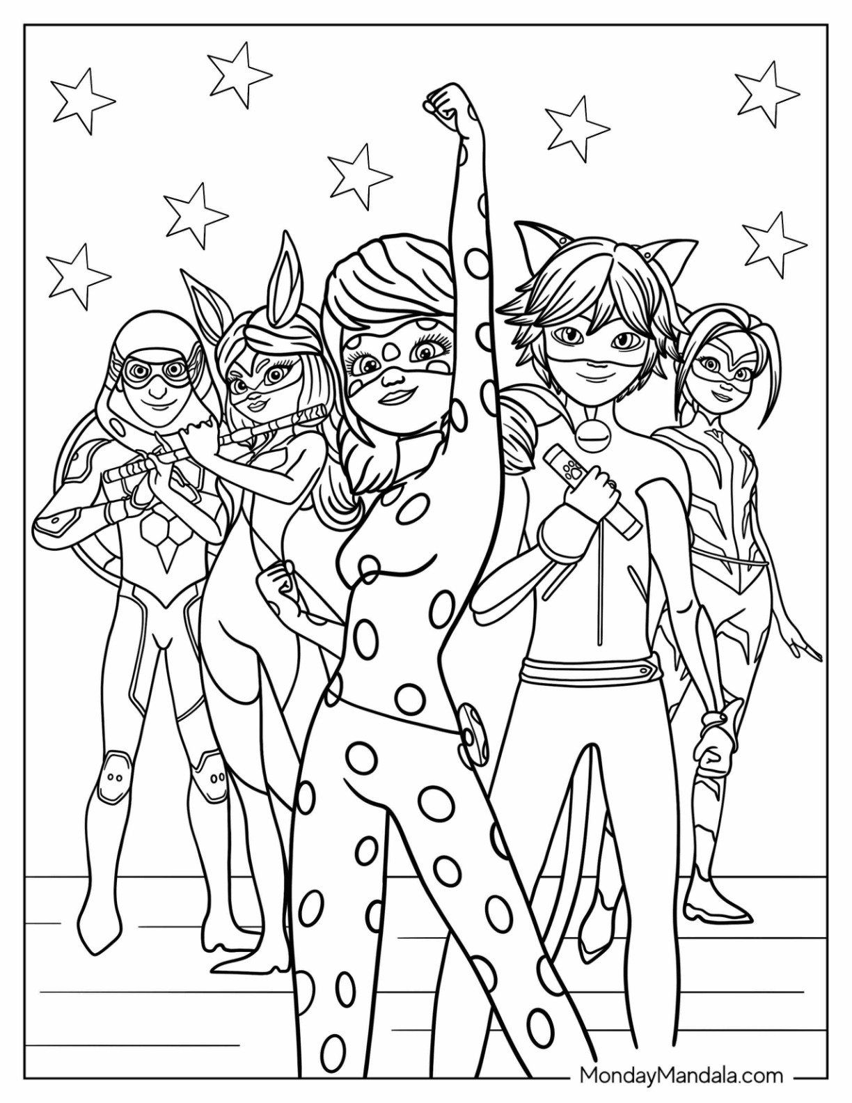 Miraculous Ladybug Printable Coloring Pages Printable Free Templates
