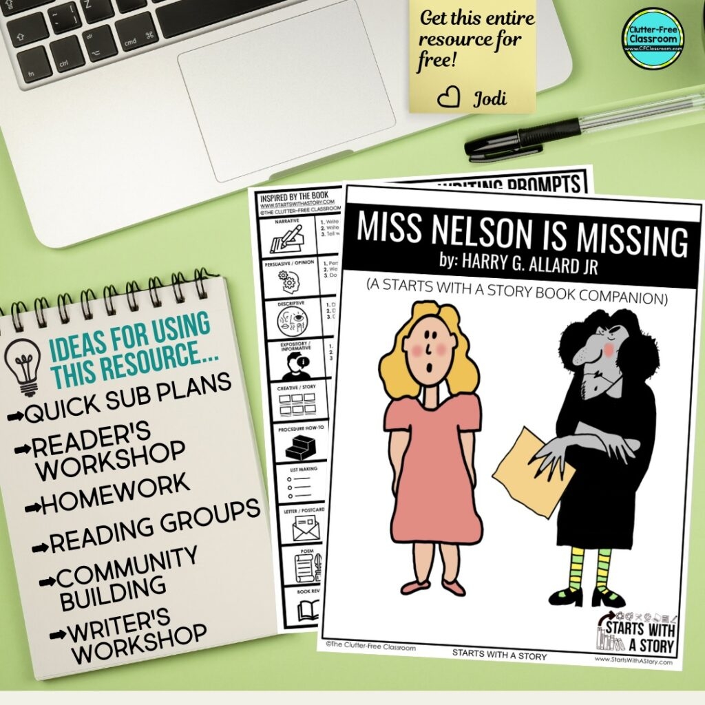 miss nelson is missing activities printables