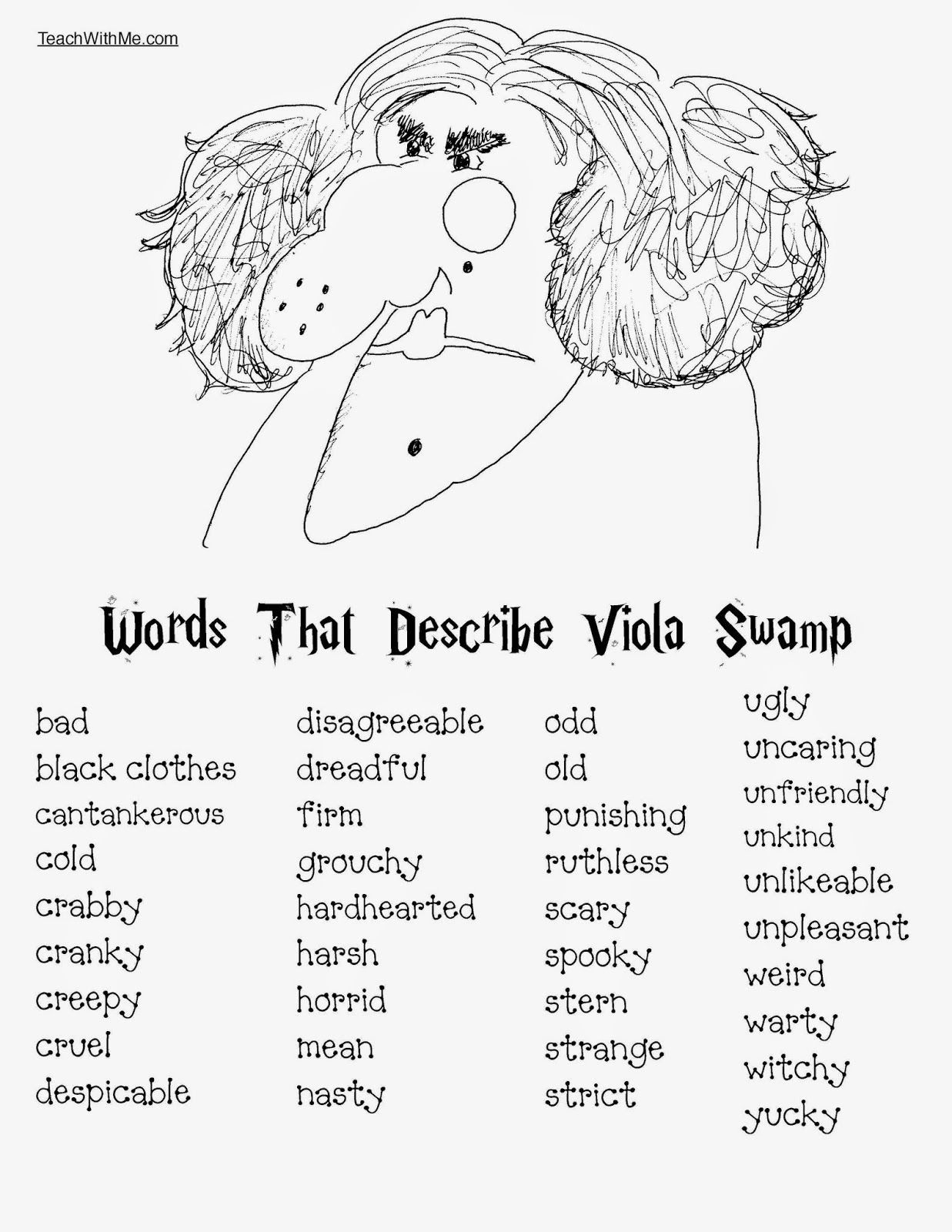 miss nelson is missing activities free printable