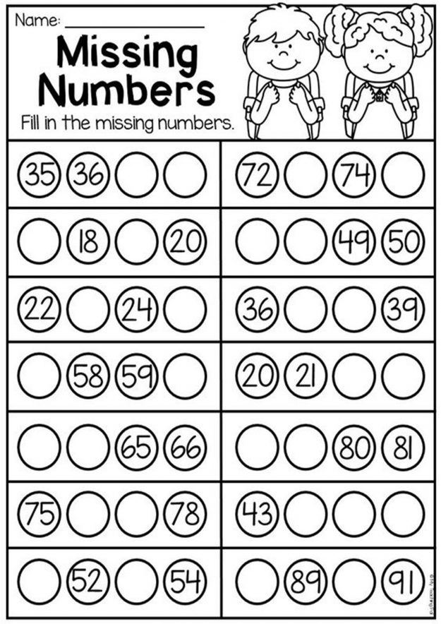 Missing Numbers 1 To 100 Worksheets