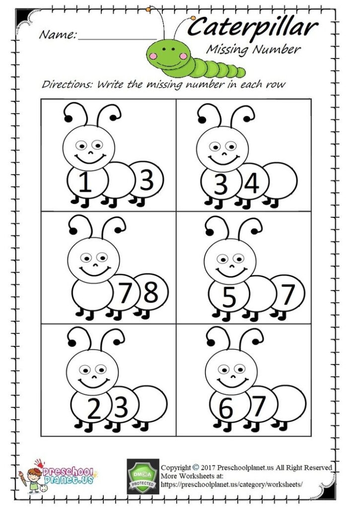 Missing Numbers Kindergarten Worksheets AlphabetWorksheetsFree