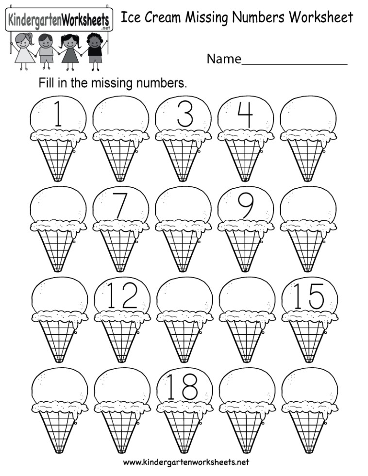 Missing Numbers Kindergarten Worksheets Free Printable Kindergarten 