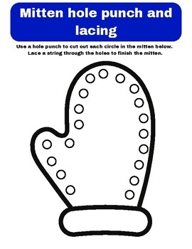 Mitten Hole Punch Activity By MotorPromoters TPT