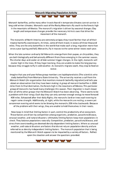 Monarch Migration Activity Sheet By Scienceonseven TpT