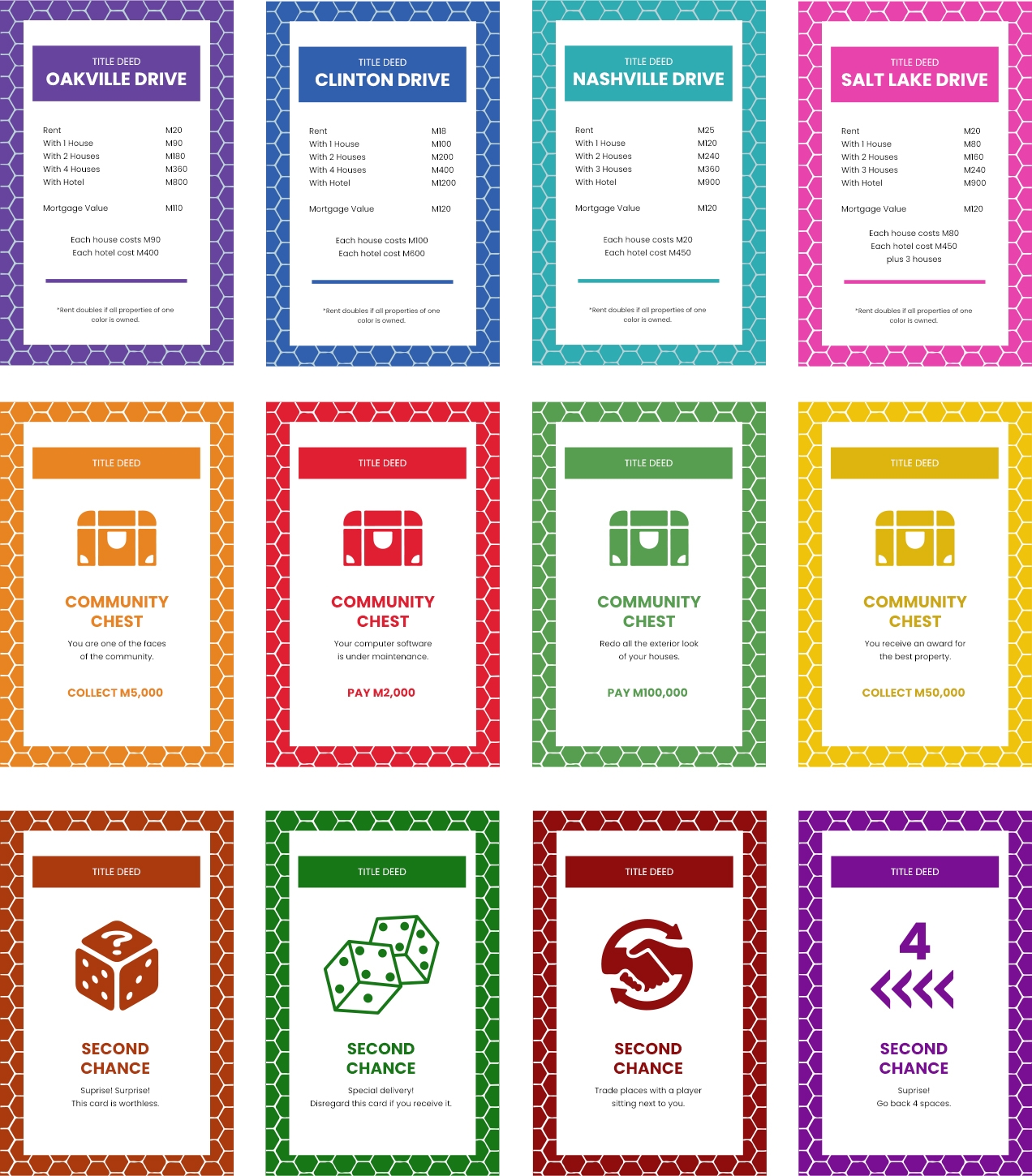 Monopoly Card Templates In PSD FREE Download Template