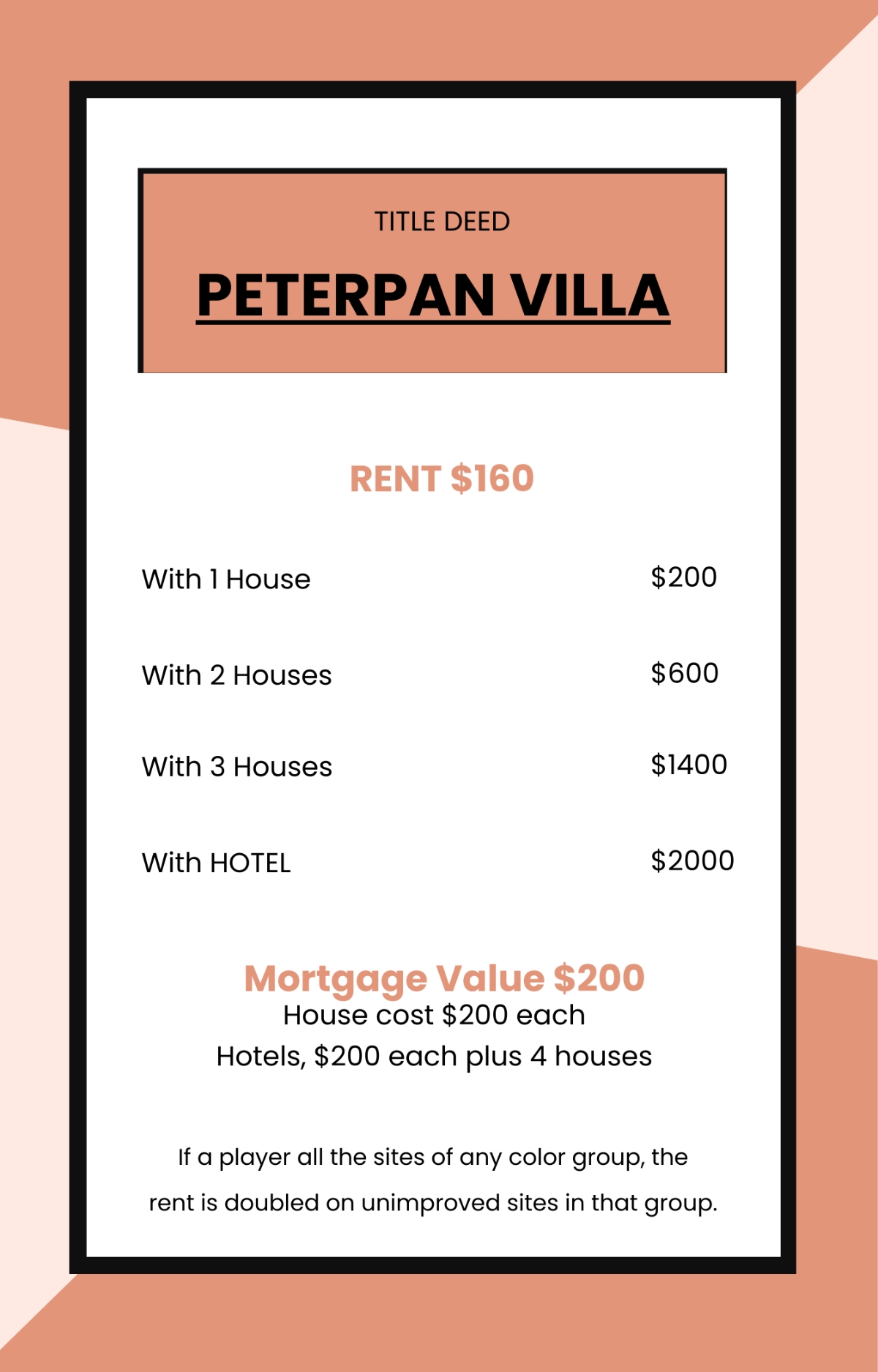 Monopoly Deed Cards Printable Infoupdate