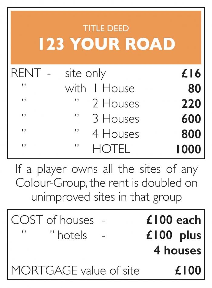 Monopoly Deed Cards Printable Infoupdate