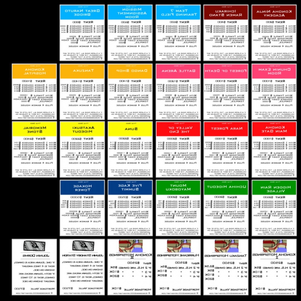 monopoly property cards template printable