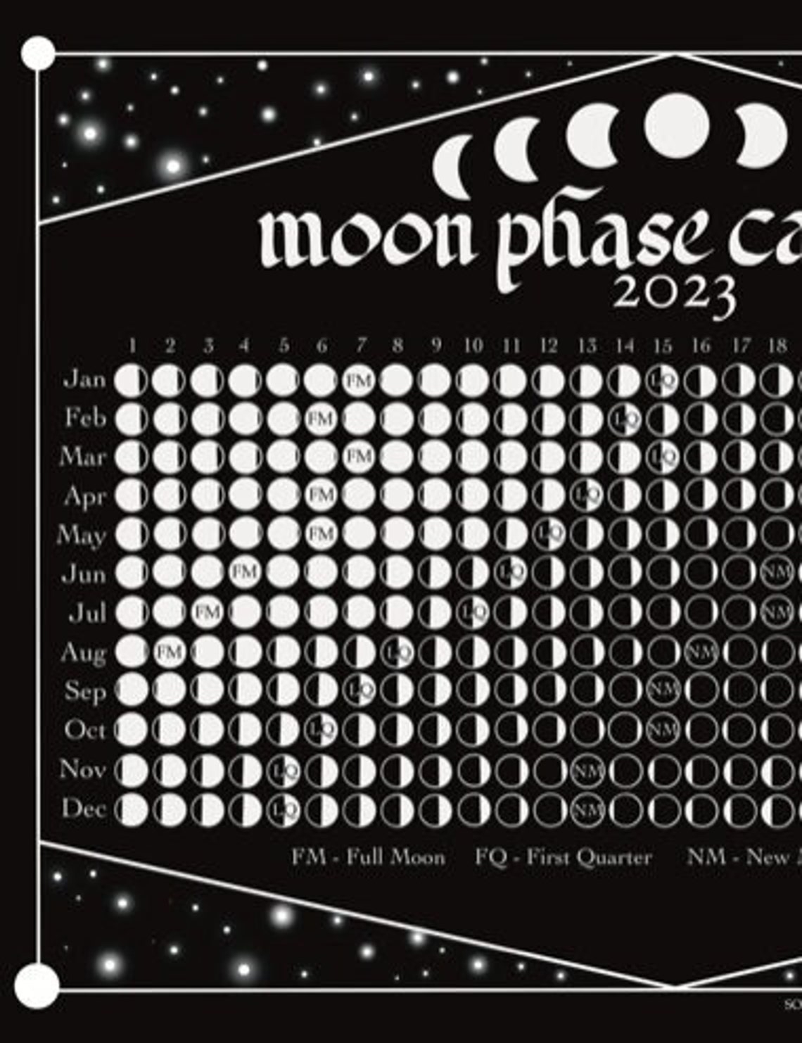 Moon Calendar 2025 Printable Kaden Brooks