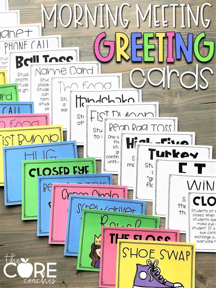 morning meeting activities printable cards