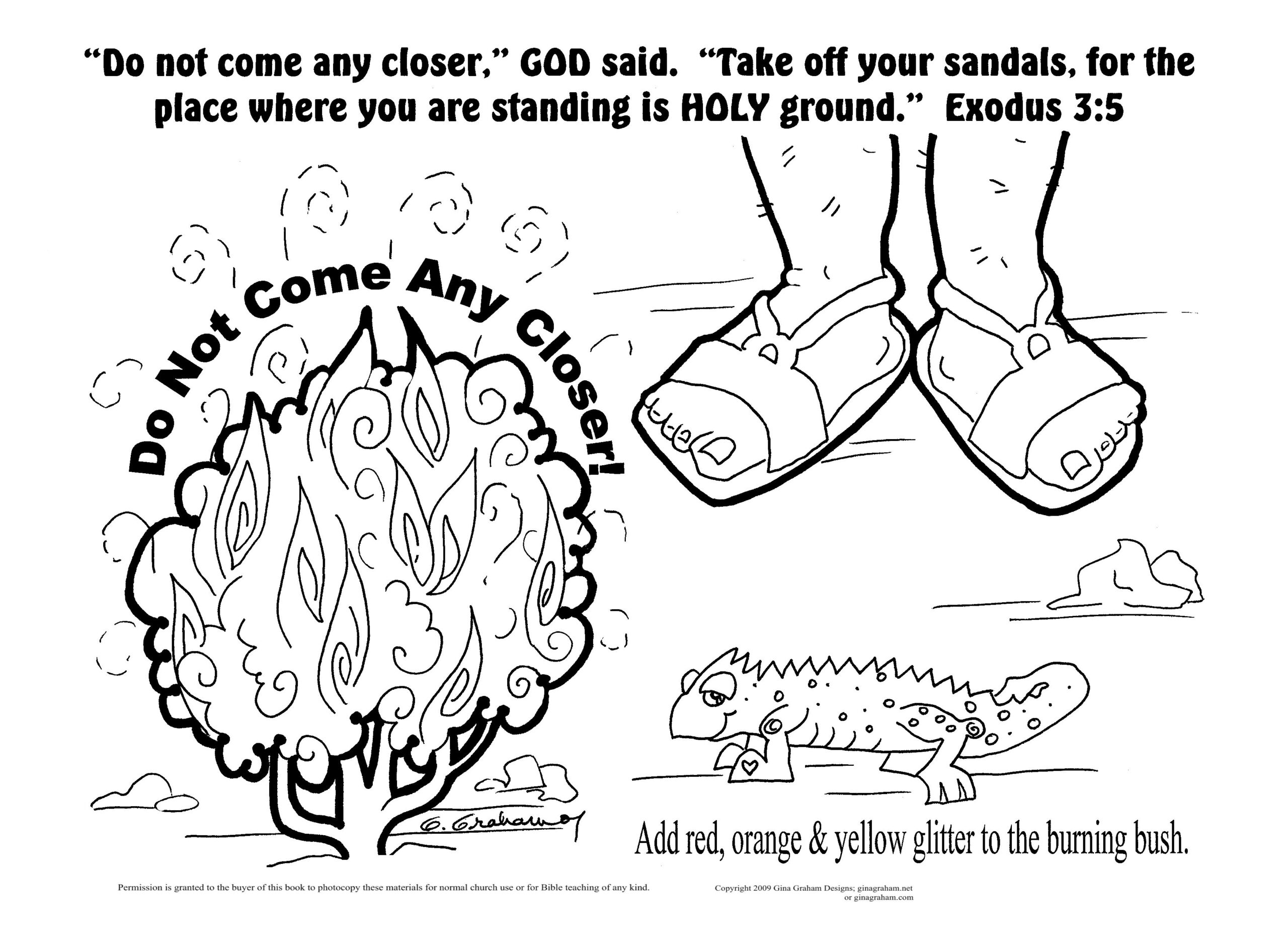 Moses And The Burning Bush Printable Activities Printable Sight Words 