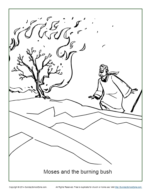moses and the burning bush children printable activities
