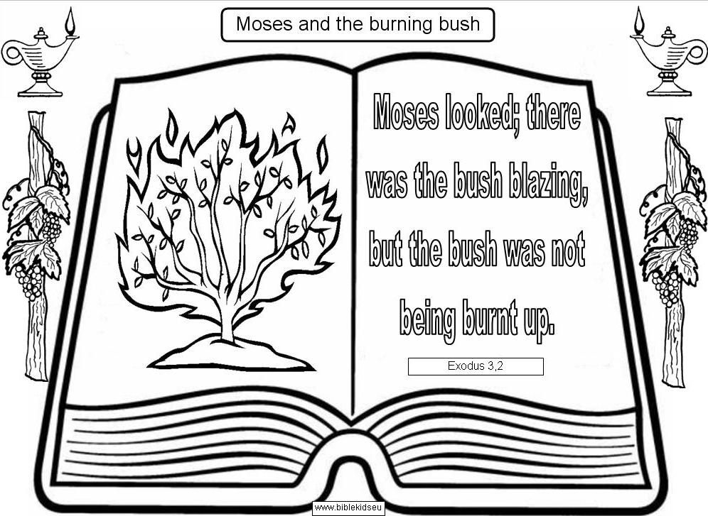 Moses And The Burning Bush Printable Activities