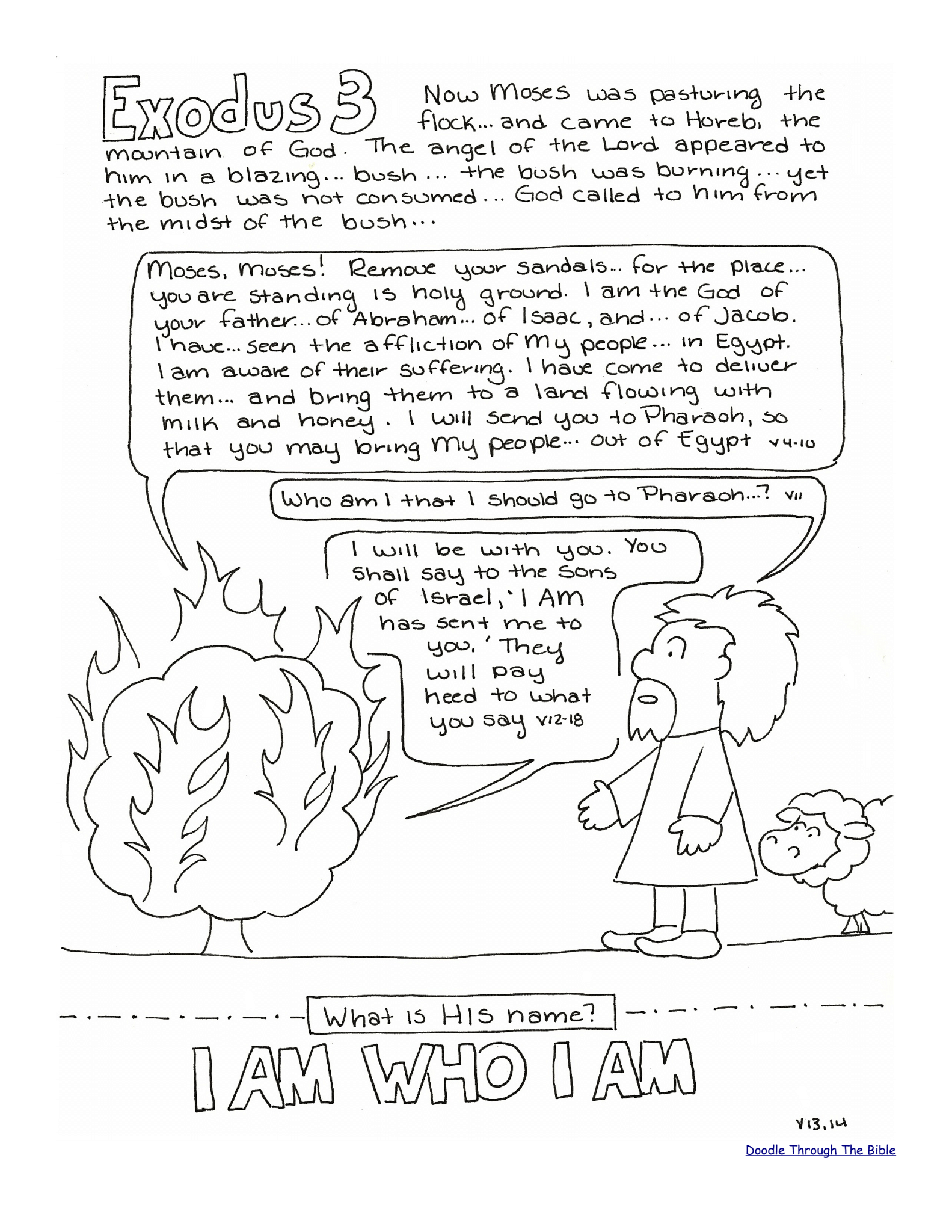Moses And The Burning Bush Printable Activities