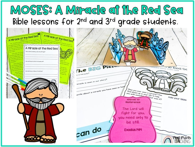 Moses Parts The Red Sea Printable Bible Craft And Lesson For Kids 