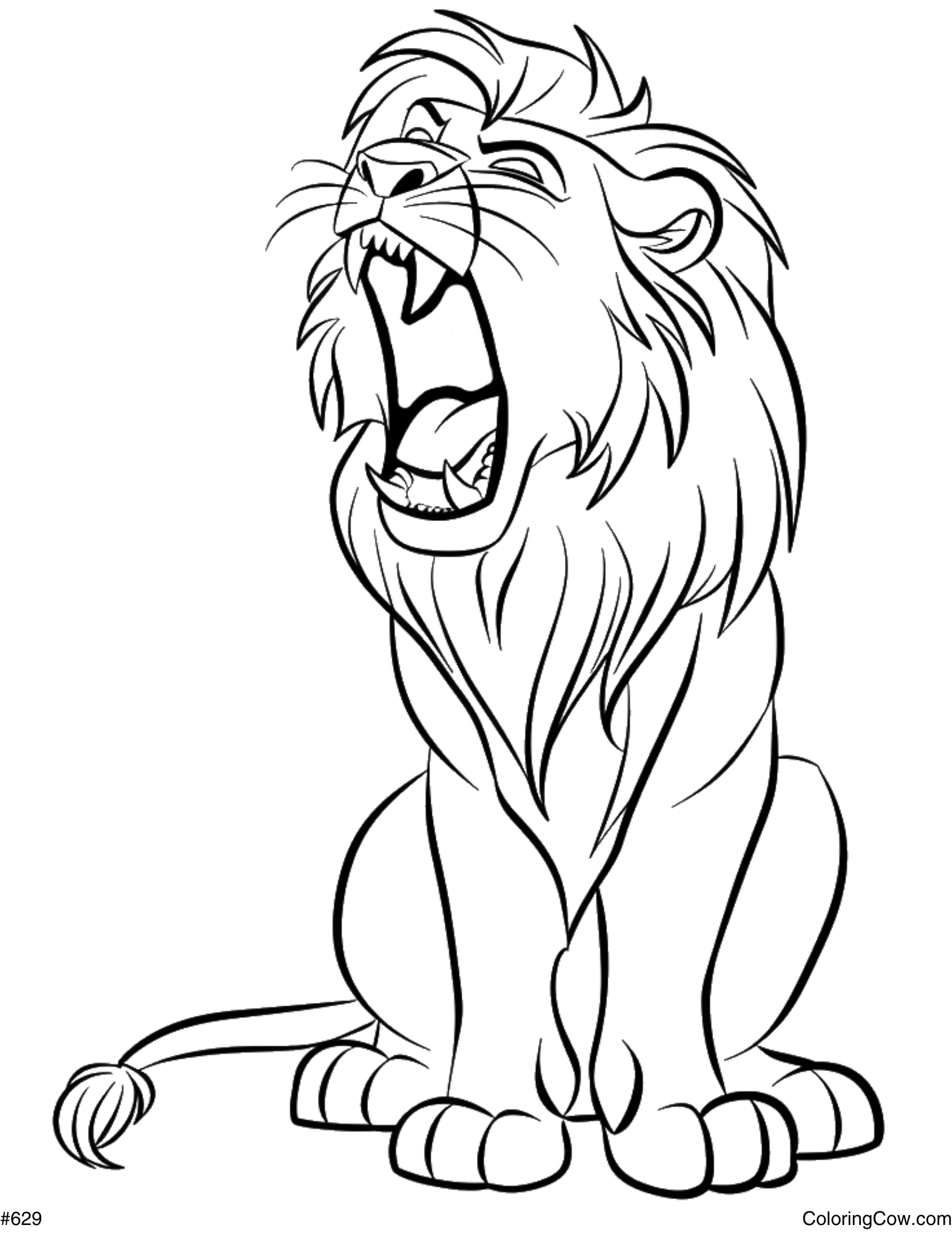 Mountain Lion Coloring Page