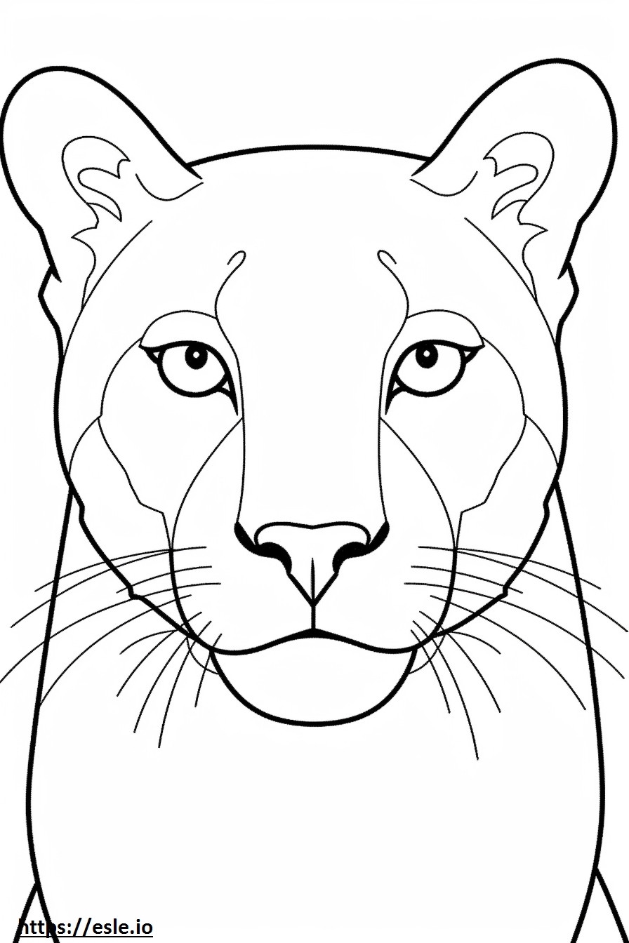coloring lion face