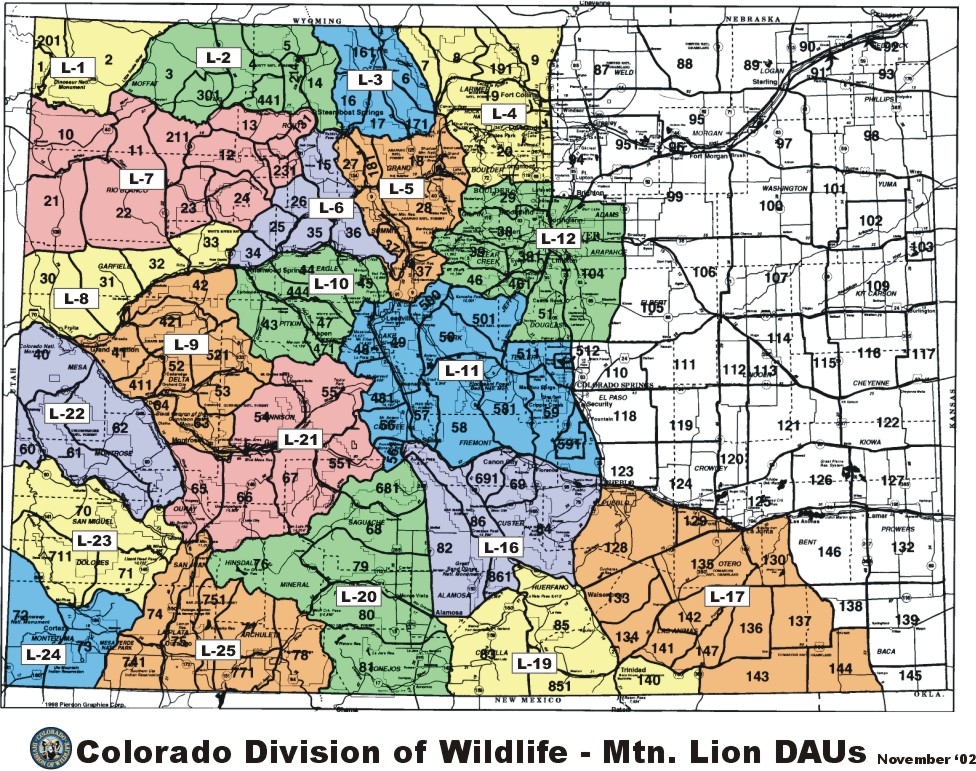 Mountain Lions In Colorado Map Map
