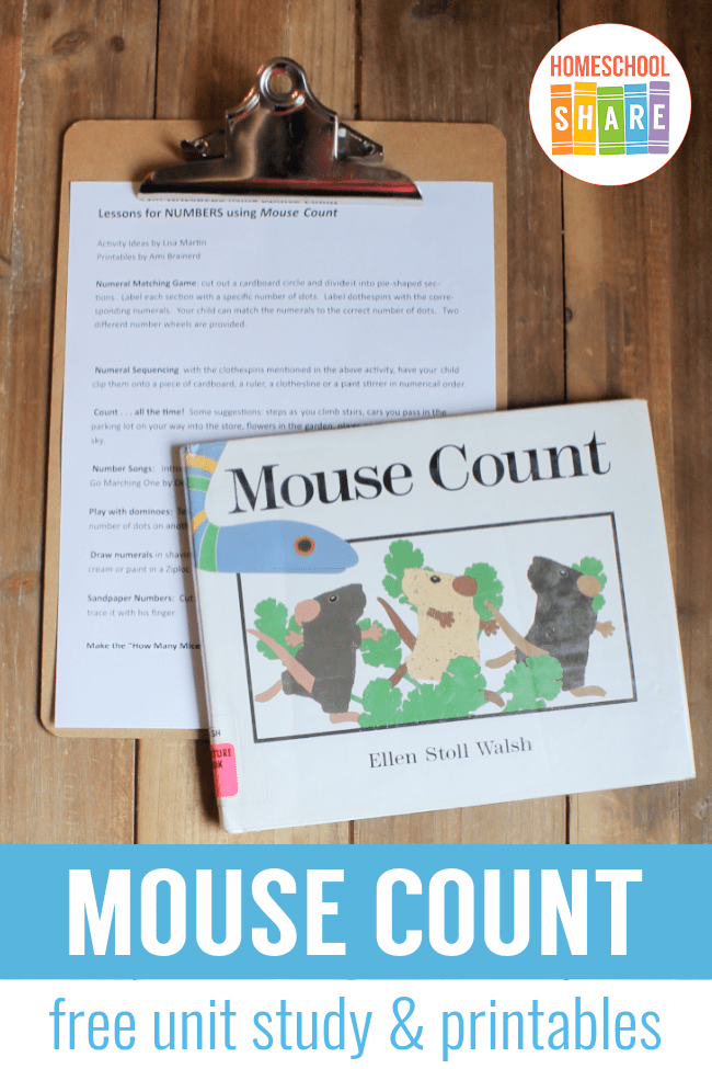 Mouse Count Unit Study Printables Homeschool Share