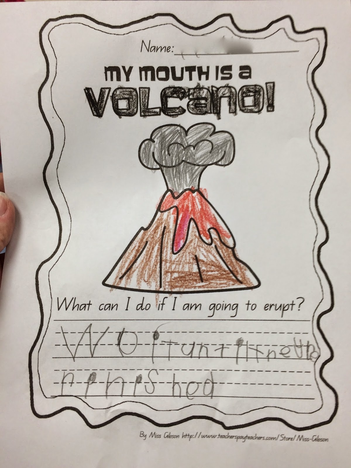 Ms Sepp 39 s Counselor Corner My Mouth Is A Volcano