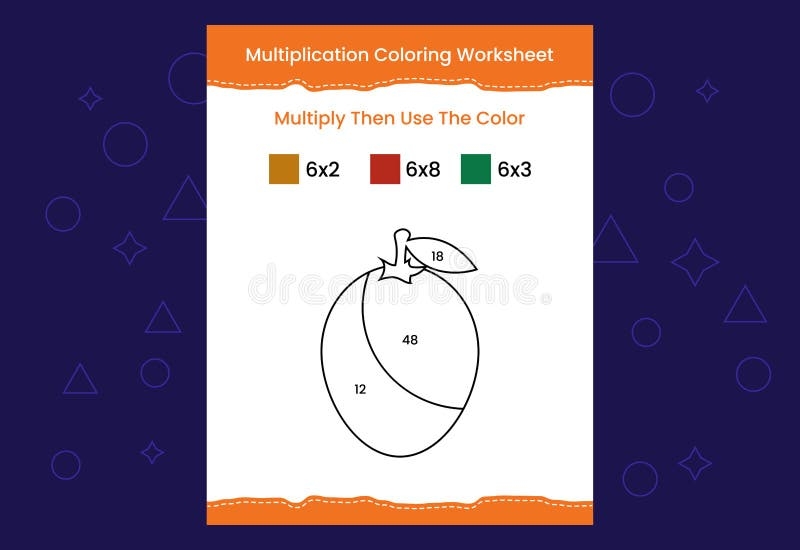 Multiplication Coloring Worksheet With The Image Color By Numbers Math 