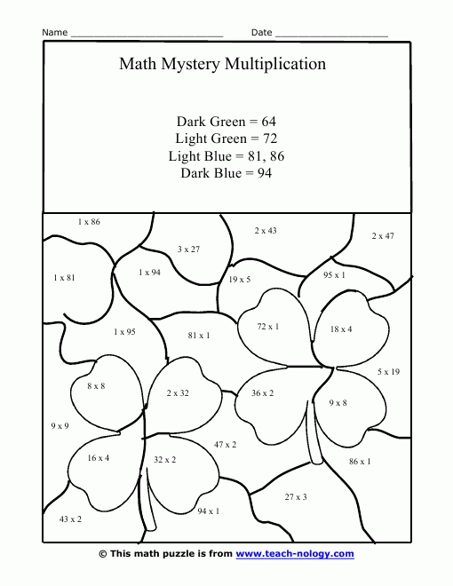 Multiplication Two Digit Numbers Worksheets