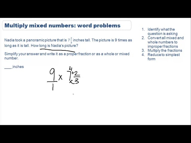 Multiply Mixed Numbers Word Problems Worksheets Library