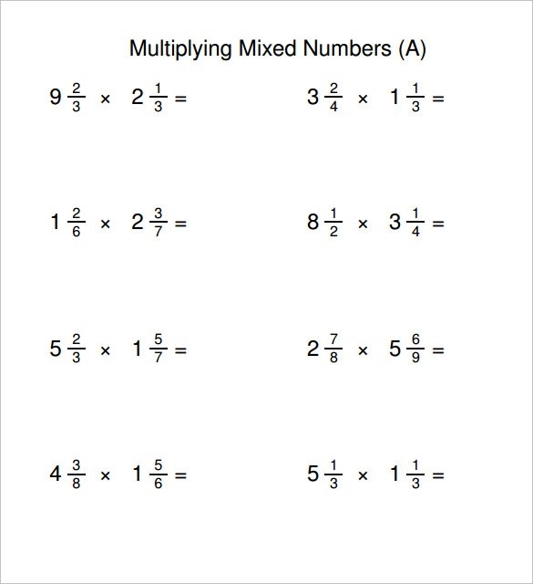 multiplying fractions by whole numbers worksheets with answers