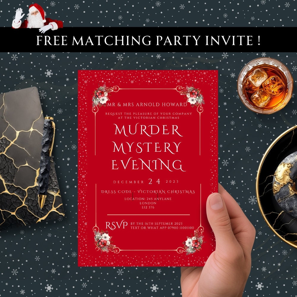 Murder Mystery Game Christmas Murder Mystery Game For Up To 20 
