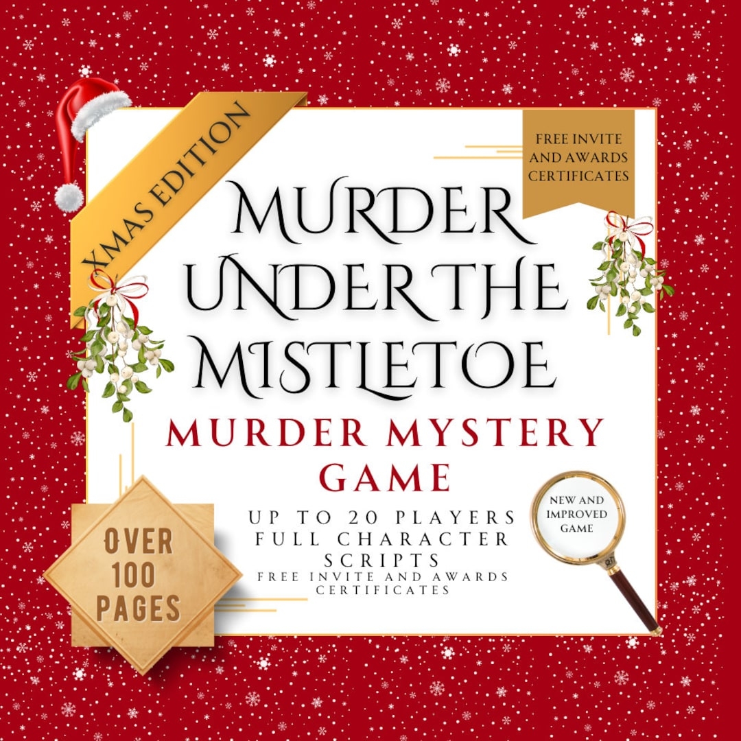 Murder Mystery Game Christmas Murder Mystery Game For Up To 20 