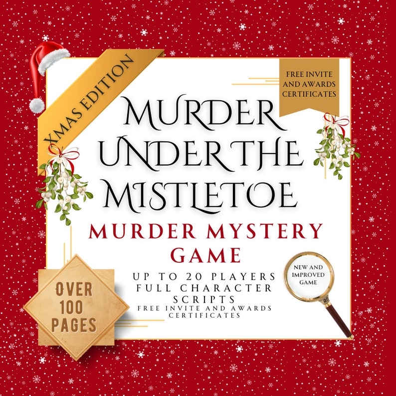 Murder Mystery Game Christmas Murder Mystery Game For Up To 20