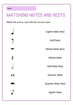 note values free printable worksheet activity identifying music notes