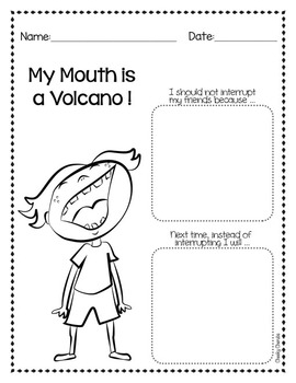My Mouth Is A Volcano Activities By Cheeky Cherubs TPT